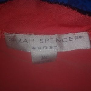 Sarah Spencer Tops - Sarah Spencer Red Sleeveless Top 3X Plus Sarah Spencer Tops - Sarah Spencer Red Sleeveless Top 3X Plus